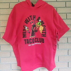 Marvel - Dead Pool - Merc with a Mouth - Taco Club - Red Short Sleeved Hoodie XL